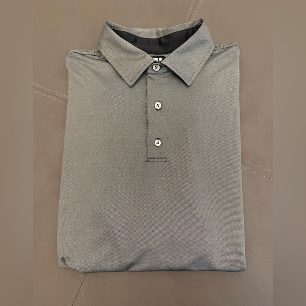 FootJoy Golf Polo Black/grey checked. Men’s XL